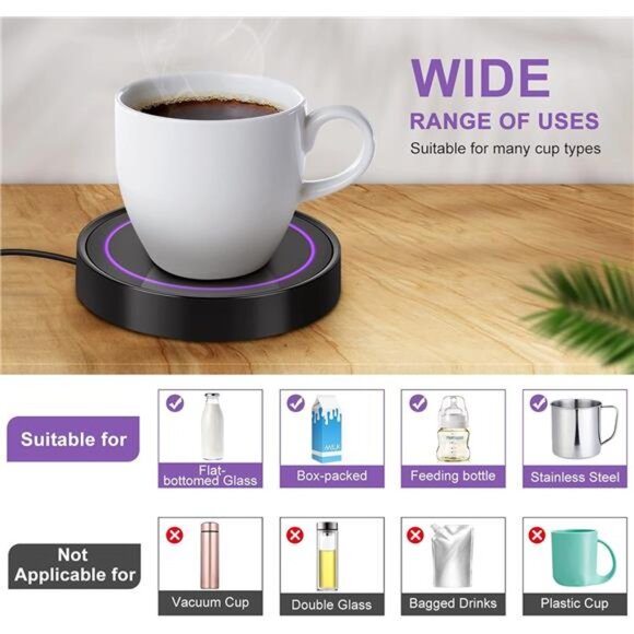 Coffee Mug Warmer Pressure-Activated, Auto On/Off Gravity-induction Mug Warmer - Picture 3 of 7